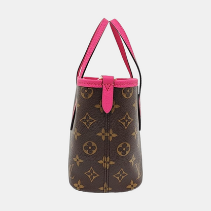 LOUIS VUITTON NEVERFULL INSIDE OUT BB Pink Cowhide Monogram Tote Bag Shoulder Bag Crossbody Bag Gold Hardware Removable Shoulder Strap-(SKU)-958065442