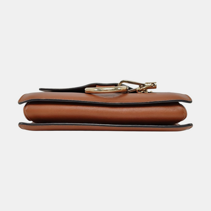 Chloé Faye Small size Brown Cowhide Embossed Crossbody Bag Single Shoulder Bag Golden hardware-(SKU)-957953452