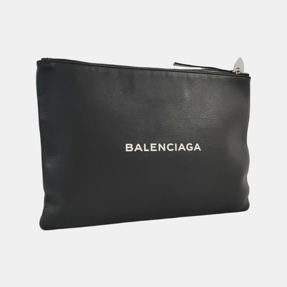 BALENCIAGA Cash Black cowhide printed handbag Silver Hardware-(SKU)-958242970
