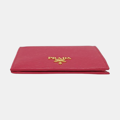 PRADA Fuchsia Leather Wallet Golden hardware-(SKU)-958110711