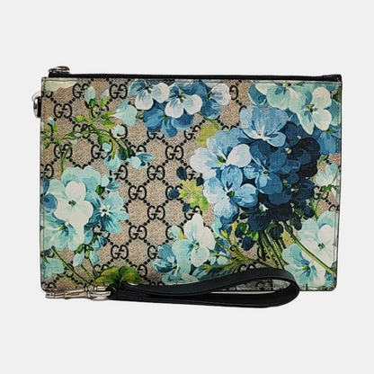 GUCCI GG Blooms Multicolor Coated Canvas Geranium Handbag Silver Hardware-(SKU)-958155415