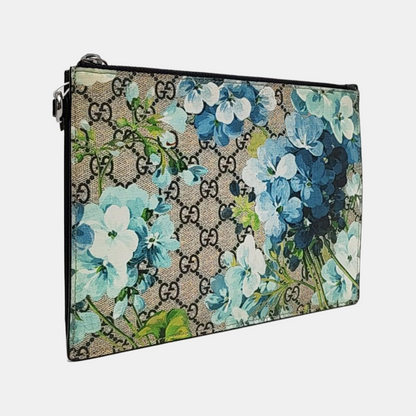 GUCCI GG Blooms Multicolor Coated Canvas Geranium Handbag Silver Hardware-(SKU)-958155415