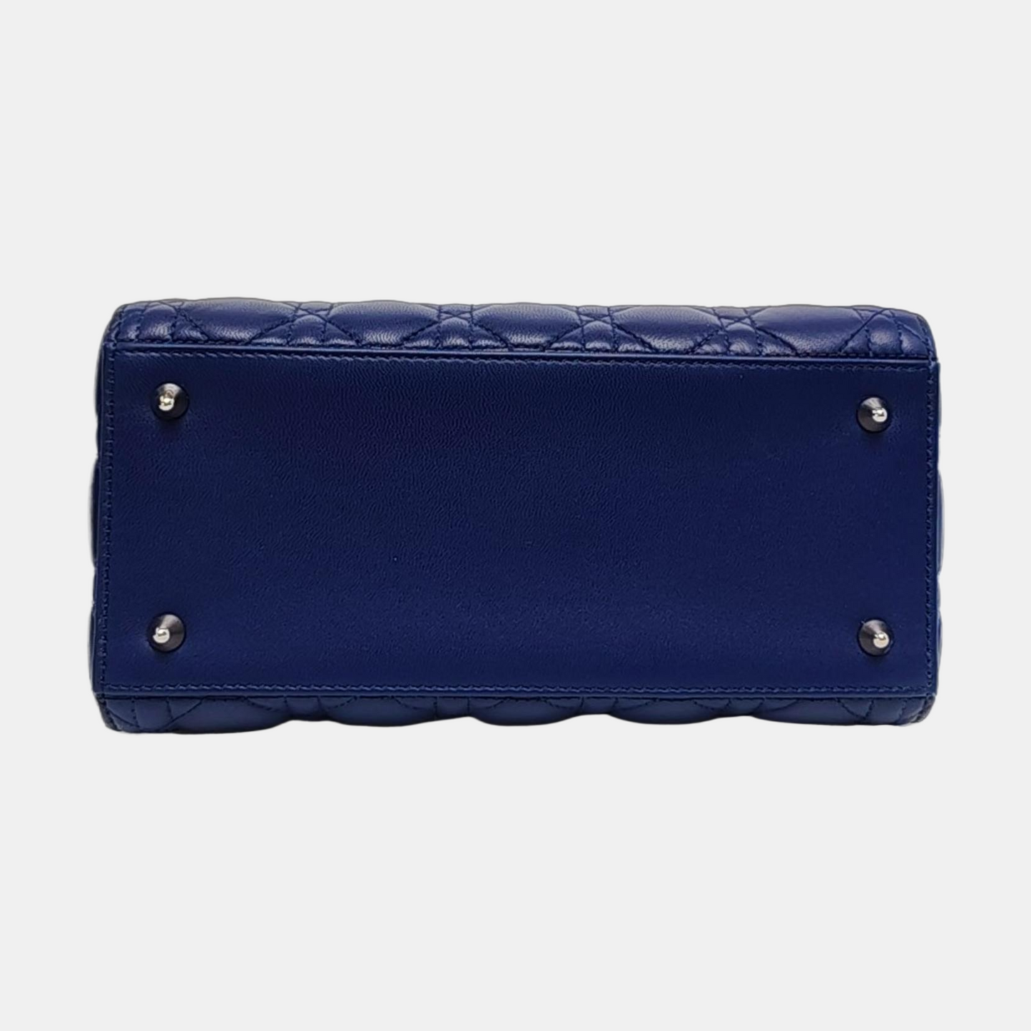 DIOR Lady Dior Medium Size Blue Lamb Skin Quilted Dior Bag Crossbody Shoulder Bag with Detachable Strap-(SKU)-958282075