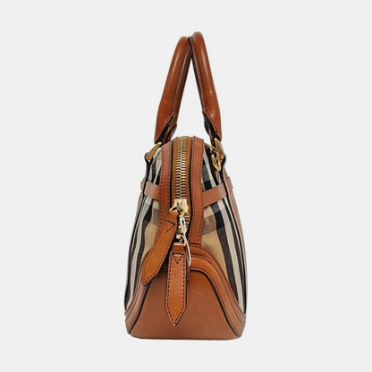 BURBERRY Sartorial Orchard Brown Canvas Handbag Crossbody Bag Single Shoulder Bag Golden hardware-(SKU)-958155782
