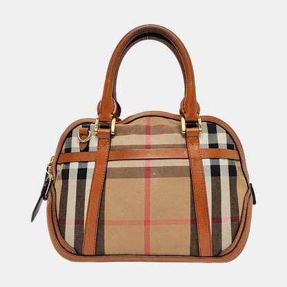 BURBERRY Sartorial Orchard Brown Canvas Handbag Crossbody Bag Single Shoulder Bag Golden hardware-(SKU)-958155782