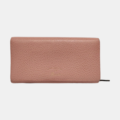 GUCCI Swing Pink Cowhide Wallet Golden hardware-(SKU)-958526123