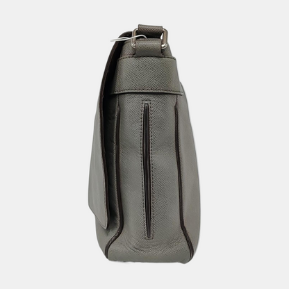 LOUIS VUITTON ROMAN Gray Cowhide Crossbody Single Shoulder Bag Silver Hardware-(SKU)-958340787