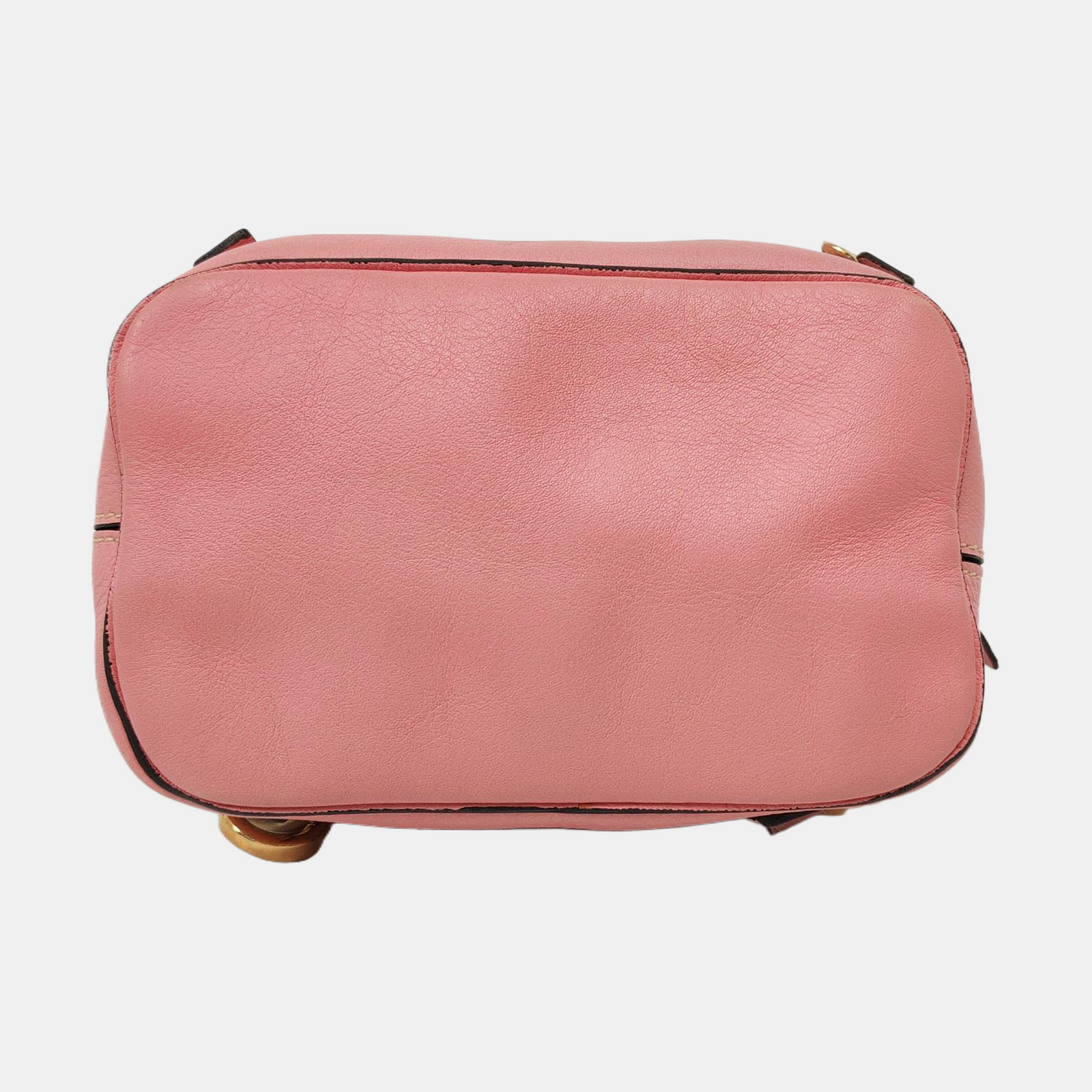 Chloé Faye mini Pink Cowhide Backpack Single Shoulder Bag Golden hardware shoulder straps-(SKU)-958394147