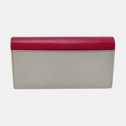 LOUIS VUITTON SARAH 白色EPI牛皮水波纹钱包 Silver Hardware-(SKU)-958343109