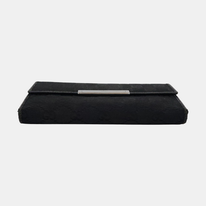 GUCCI Black Canvas Vintage Wallet Golden hardware-(SKU)-958453110
