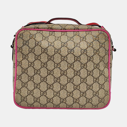 GUCCI Multicolor Coated Canvas Monogrammed Printed Single Shoulder Bag Crossbody Bag Silver Hardware-(SKU)-956794063