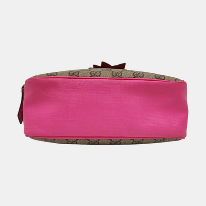 GUCCI Multicolor Coated Canvas Monogrammed Printed Single Shoulder Bag Crossbody Bag Silver Hardware-(SKU)-956794063
