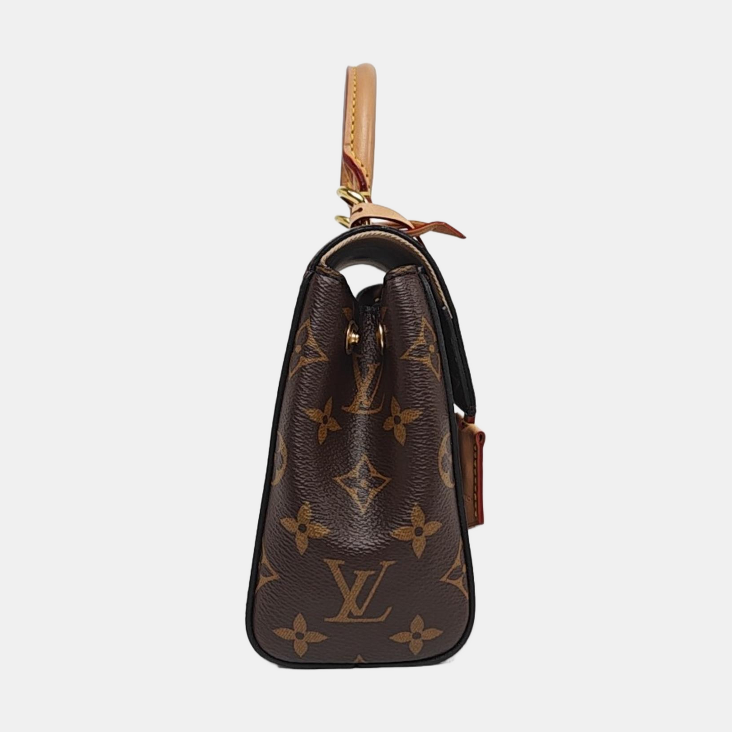 LOUIS VUITTON CLUNY Small Brown Coated Canvas Monogram Cluny Shoulder Bag Crossbody Tote Bag Convertible Strap-(SKU)-958624188