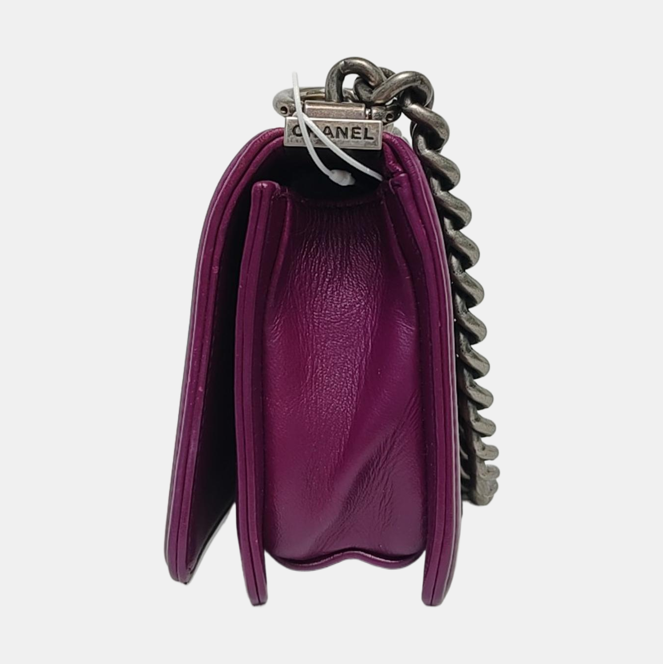 CHANEL BOY CHANEL Small Pink Pearl Fish Leather Quilted Diagonal Shoulder Bag with Detachable Strap-(SKU)-958631912