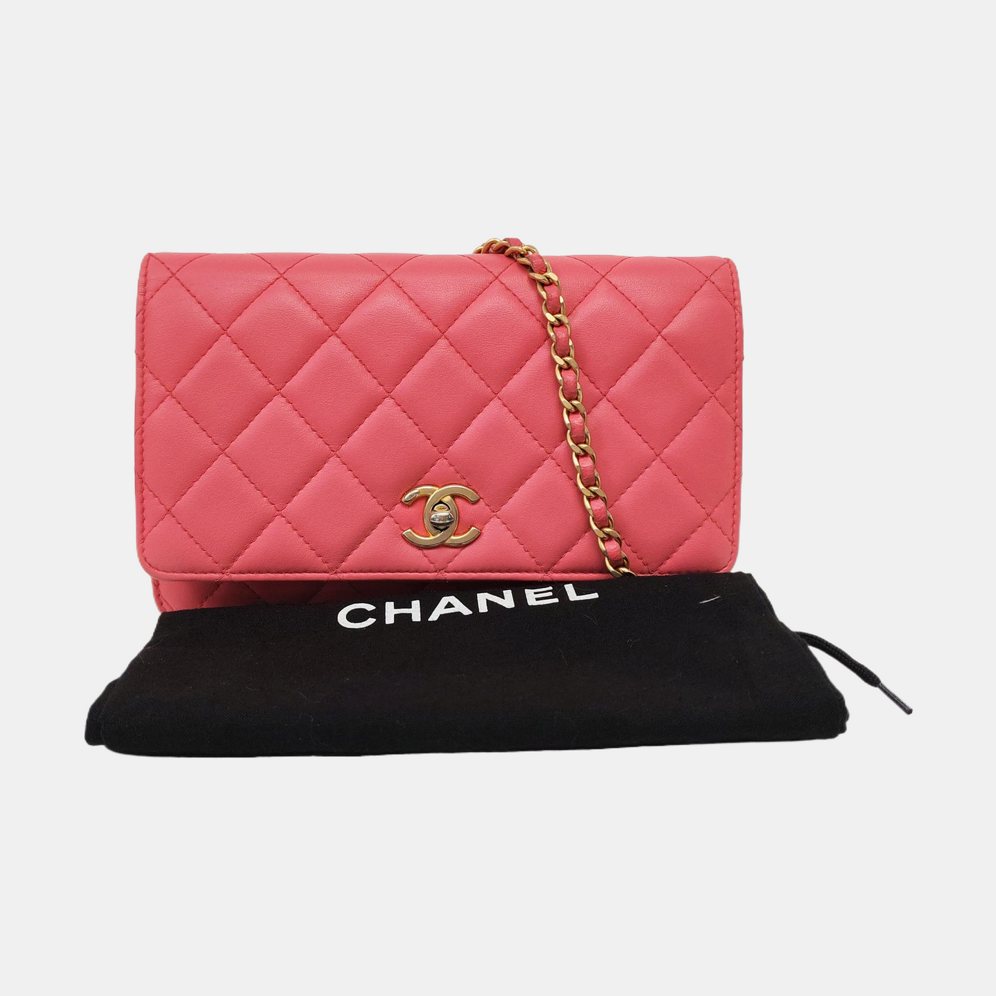 CHANEL TRENDY CC Pink Lamb Leather Quilted Shoulder Bag with Removable Strap-(SKU)-958650278