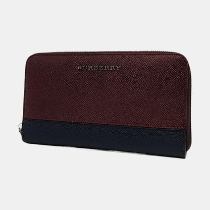 BURBERRY Magenta Cowhide Wallet Ruthenium color hardware-(SKU)-958444693