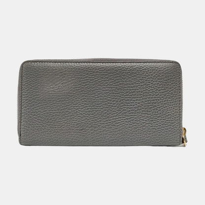 GUCCI GG Marmont Gray Cowhide Wallet Golden hardware-(SKU)-958273194