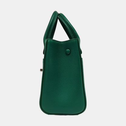 CHANEL NEO EXECUTIVE Green Calfskin Shoulder Bag Tote Backpack with Detachable Strap Silver Hardware 23 Compartments-(SKU)-958649372