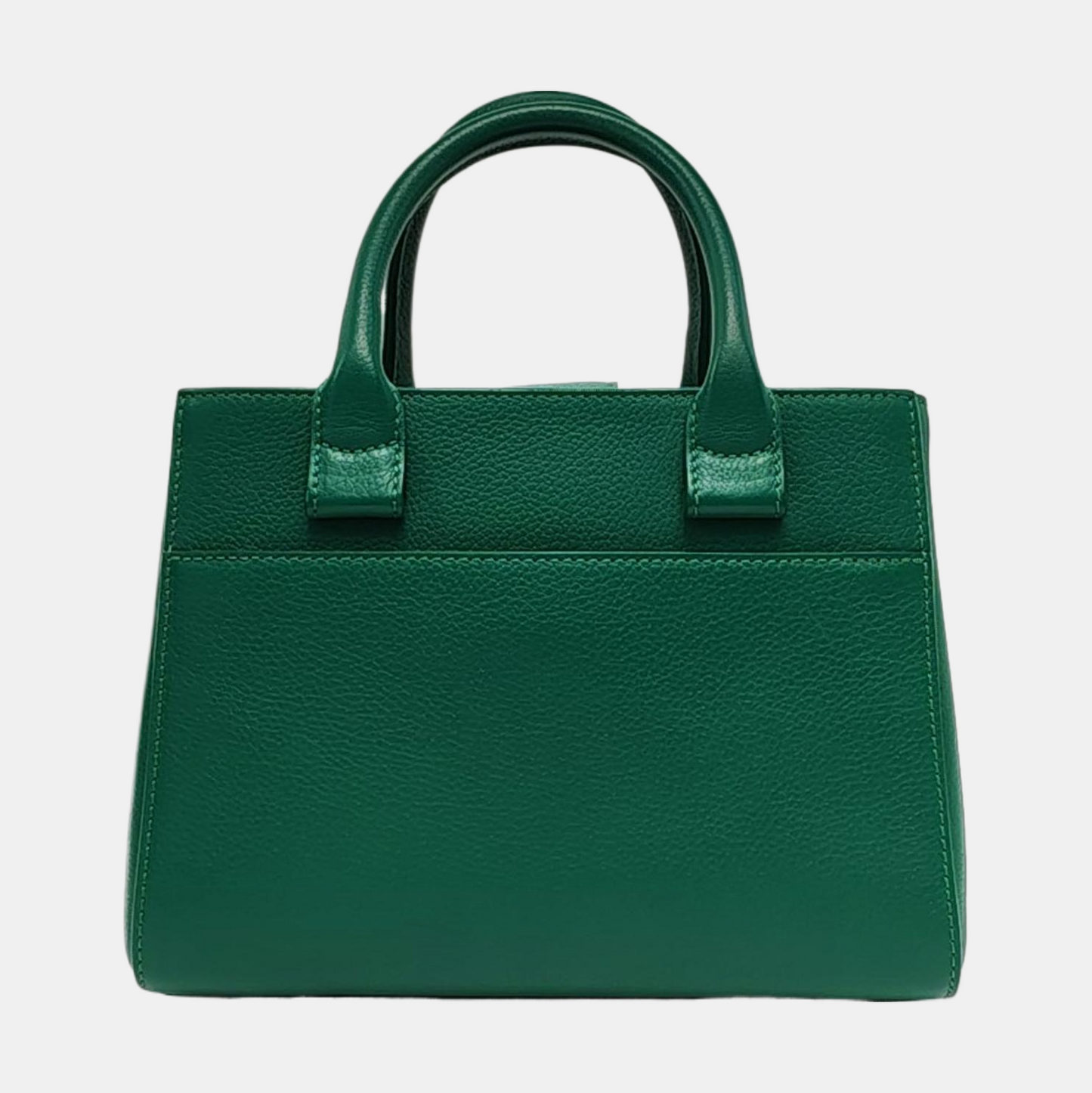 CHANEL NEO EXECUTIVE Green Calfskin Shoulder Bag Tote Backpack with Detachable Strap Silver Hardware 23 Compartments-(SKU)-958649372