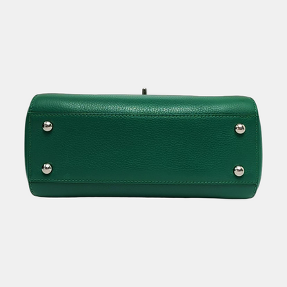 CHANEL NEO EXECUTIVE Green Calfskin Shoulder Bag Tote Backpack with Detachable Strap Silver Hardware 23 Compartments-(SKU)-958649372