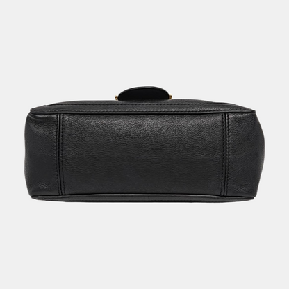 LOUIS VUITTON DAUPHINE Medium Black Leather Crossbody Shoulder Bag Handbag with Gold Hardware and 2 Removable Shoulder Straps-(SKU)-958414273