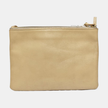 CELINE TRIO Small size Yellow cowhide single shoulder bag Golden hardware Sub-bag-(SKU)-958688928