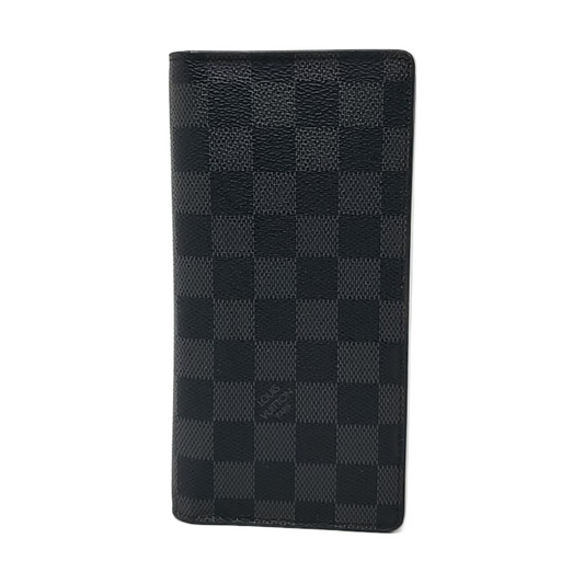 LOUIS VUITTON ALEXANDRE Gray Coated Canvas Chessboard Plaid Wallet-(SKU)-958578109