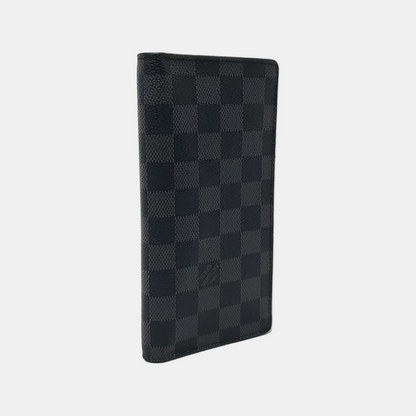 LOUIS VUITTON ALEXANDRE Gray Coated Canvas Chessboard Plaid Wallet-(SKU)-958578109