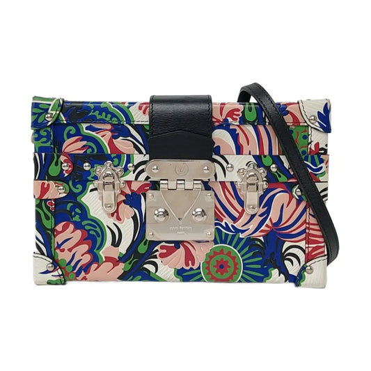 LOUIS VUITTON PETITE MALLE Multicolor Leather Printed Crossbody Shoulder Bag Silver Hardware Removable Strap-(SKU)-958783036