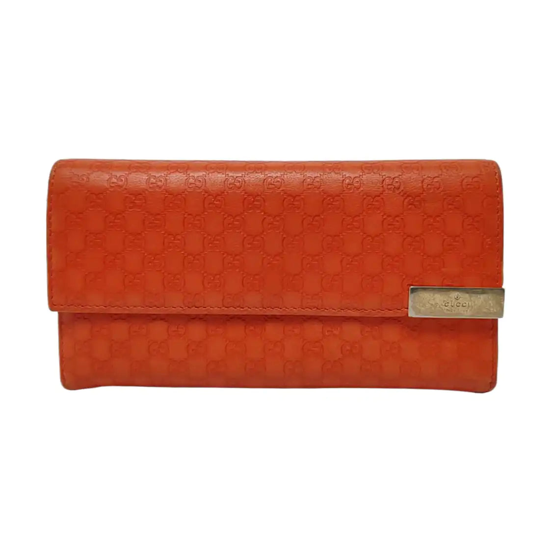 GUCCI Microguccissima Orange leather old-favorite wallet Golden hardware-(SKU)-958770113