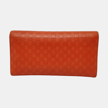 GUCCI Microguccissima Orange leather old-favorite wallet Golden hardware-(SKU)-958770113