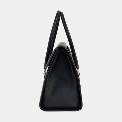 BURBERRY Black cowhide tote bag Silver Hardware-(SKU)-958526688