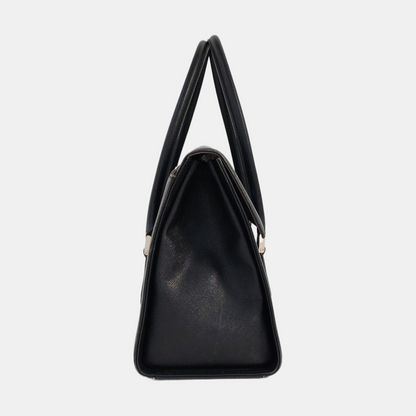 BURBERRY Black cowhide tote bag Silver Hardware-(SKU)-958526688