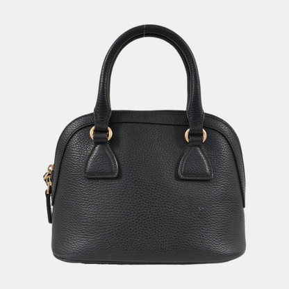 GUCCI DOME Black Leather Handbag Crossbody Shoulder Bag Golden hardware-(SKU)-958599239