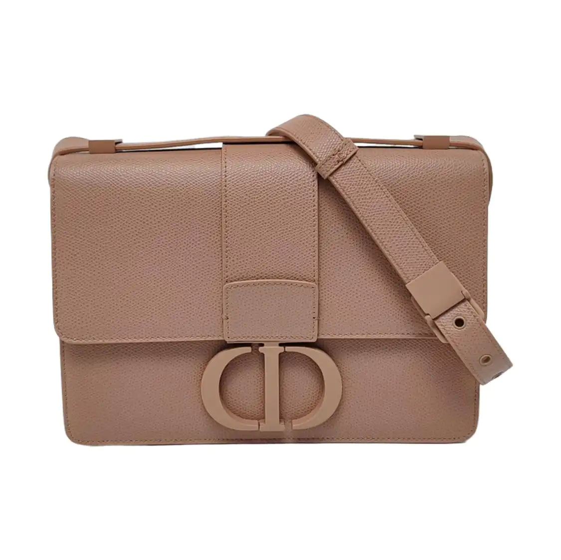 DIOR 30 Montaigne Pinkish Brown Leather Shoulder Bag Crossbody with Detachable Strap-(SKU)-958701206