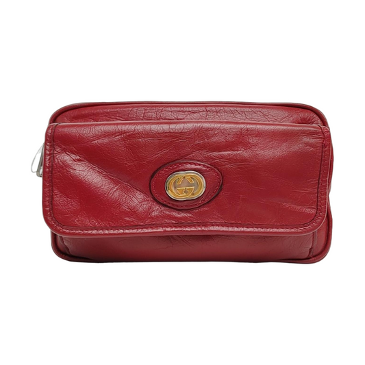 GUCCI 红色牛皮腰包腰包/胸包 Silver Hardware-(SKU)-958872084