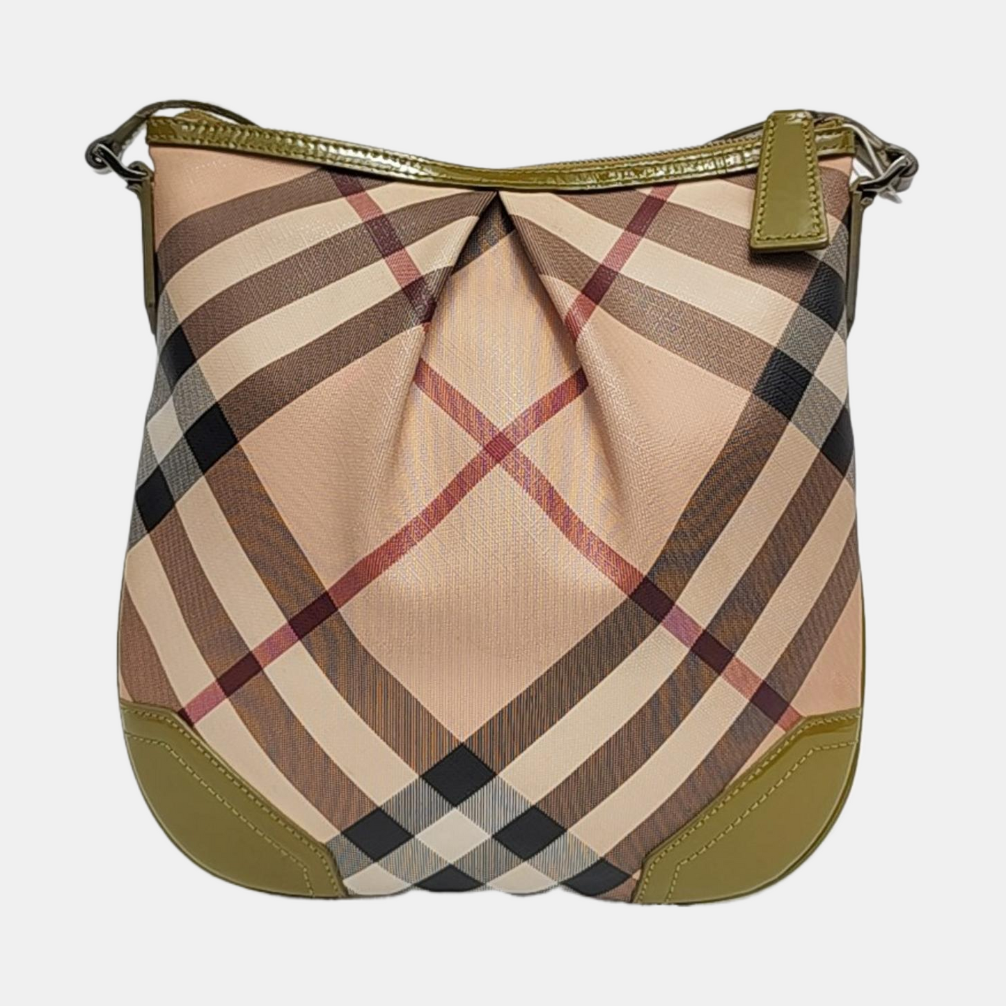 BURBERRY Dryden Beige Coated Canvas Printed Shoulder Bag Crossbody Ruthenium color hardware-(SKU)-958670798
