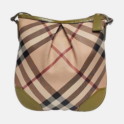BURBERRY Dryden Beige Coated Canvas Printed Shoulder Bag Crossbody Ruthenium color hardware-(SKU)-958670798