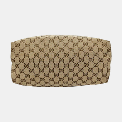 GUCCI GG Imprime Khaki Canvas Monogram Crossbody Shoulder Bag Silver Hardware-(SKU)-958715963