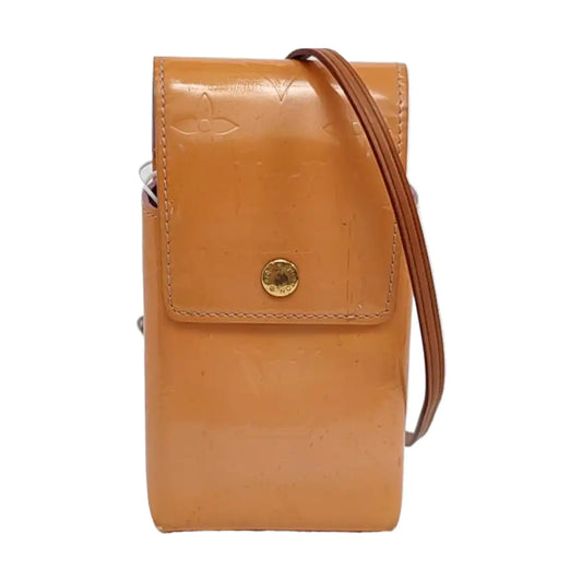 LOUIS VUITTON 黄色漆皮压纹Shoulder Bag腰包/胸包斜挎包 Golden hardware Vintage model Removable shoulder strap-(SKU)-958911124