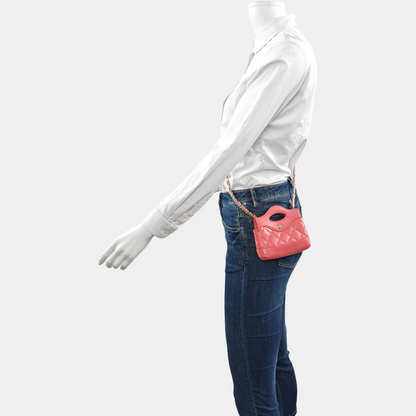 CHANEL CHANEL 31 Pink Lamb Skin Quilted Shoulder Bag with Detachable Strap, Gold Hardware-(SKU)-958910268