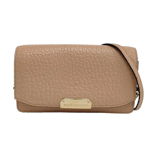 BURBERRY Langley Khaki cowhide single shoulder bag crossbody bag handbag Golden hardware Removable shoulder strap-(SKU)-958841822