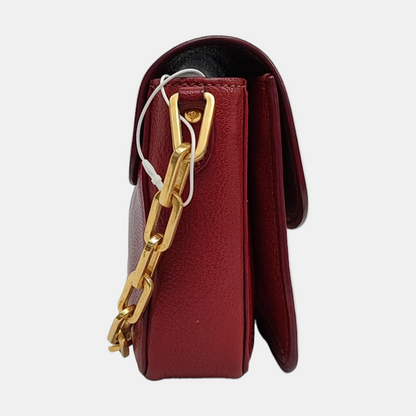 Miu Miu Red cowhide shoulder bag crossbody bag Golden hardware-(SKU)-959044533