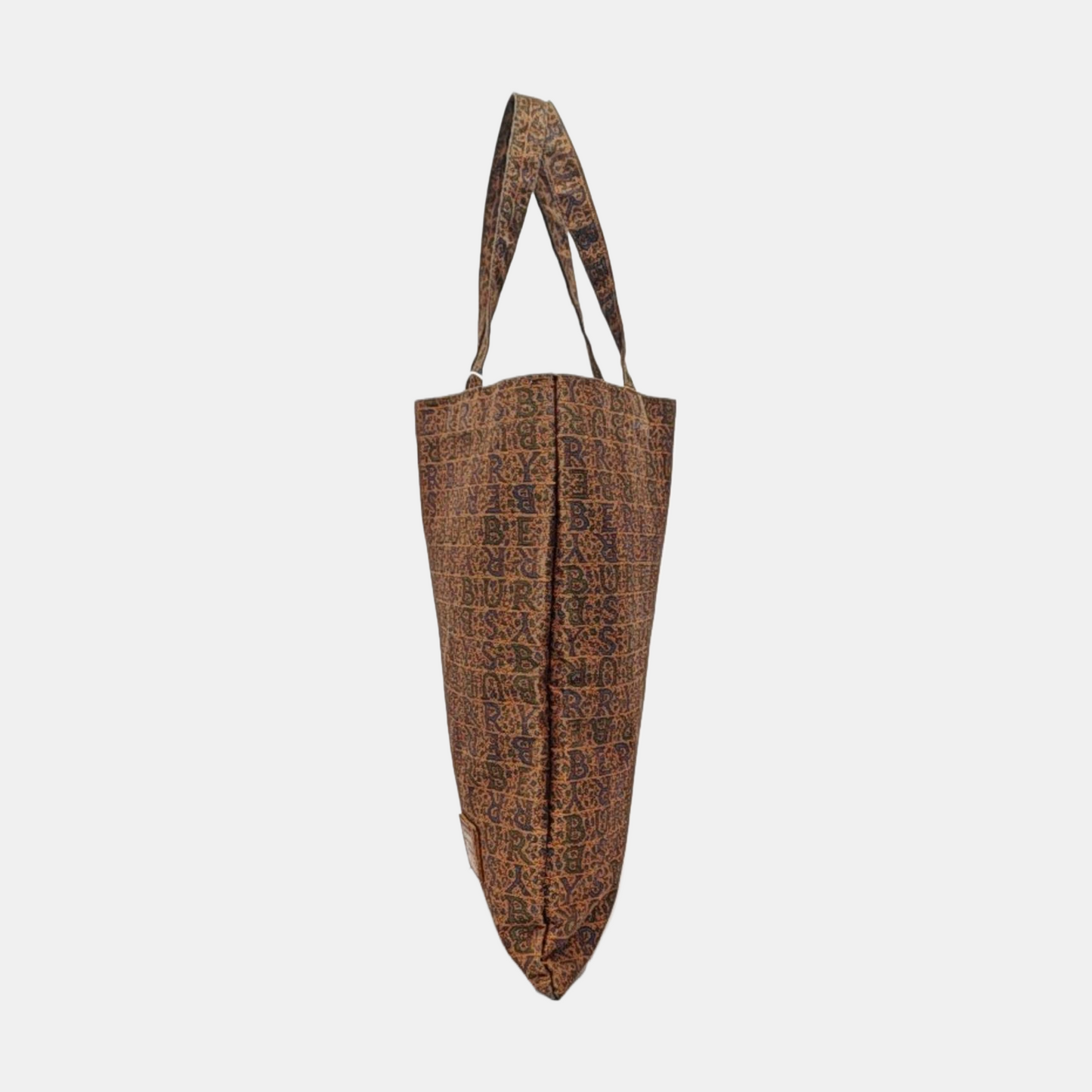 BURBERRY Brown Canvas Floral Handbag-(SKU)-959012368