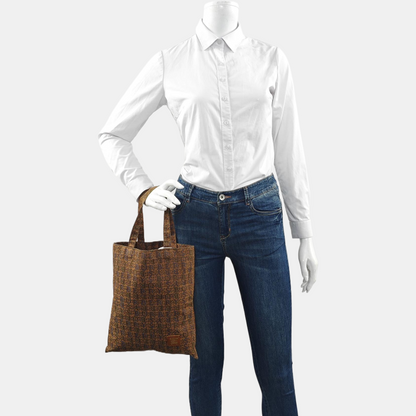 BURBERRY Brown Canvas Floral Handbag-(SKU)-959012368