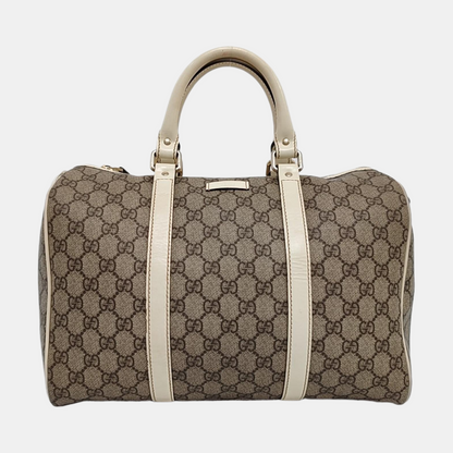GUCCI Beige Coated Canvas Monogrammed Tote Bag Golden hardware-(SKU)-958959380