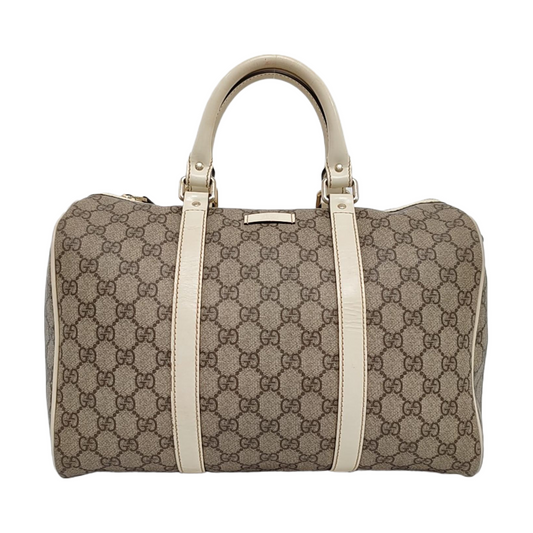 GUCCI Beige Coated Canvas Monogrammed Tote Bag Golden hardware-(SKU)-958959380