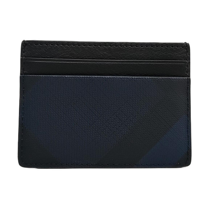 BURBERRY Blue Coated Canvas Card Case-(SKU)-959204507