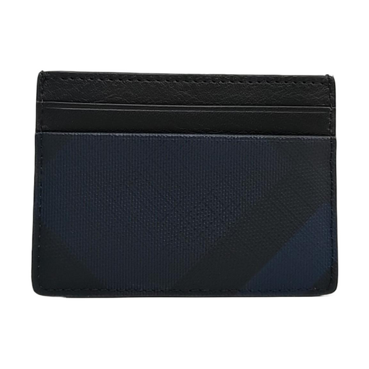 BURBERRY Blue Coated Canvas Card Case-(SKU)-959204507