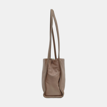 LOEWE Khaki Leather Single Shoulder Bag Tote Bag Golden hardware-(SKU)-958988602